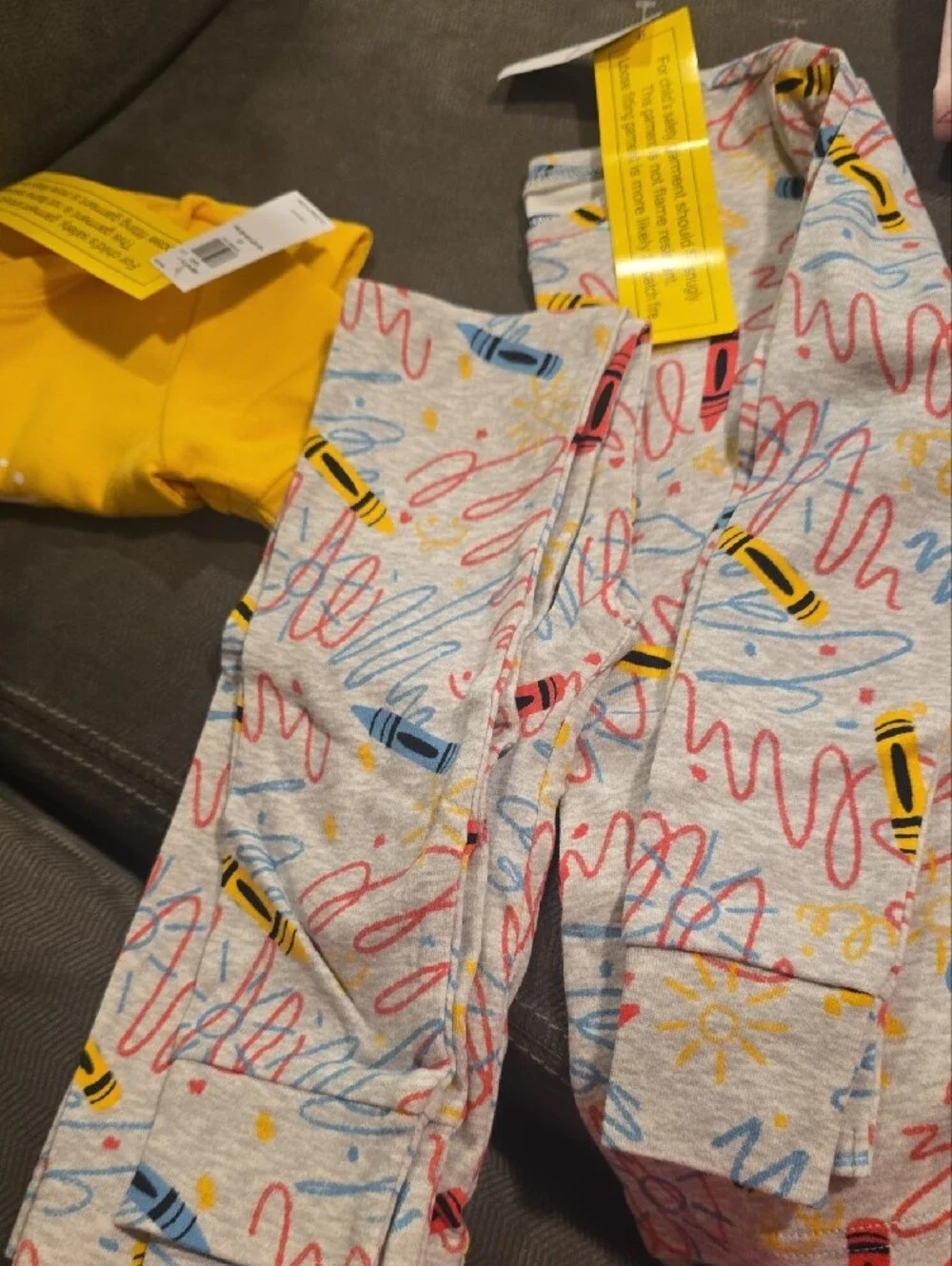 Old Navy Kids Pajama Set - Pink, Yellow, Gray